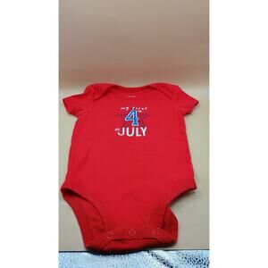 Carter's My First 4th Fourth of July Red White Stars Bodysuit Unisex 100% Cotton